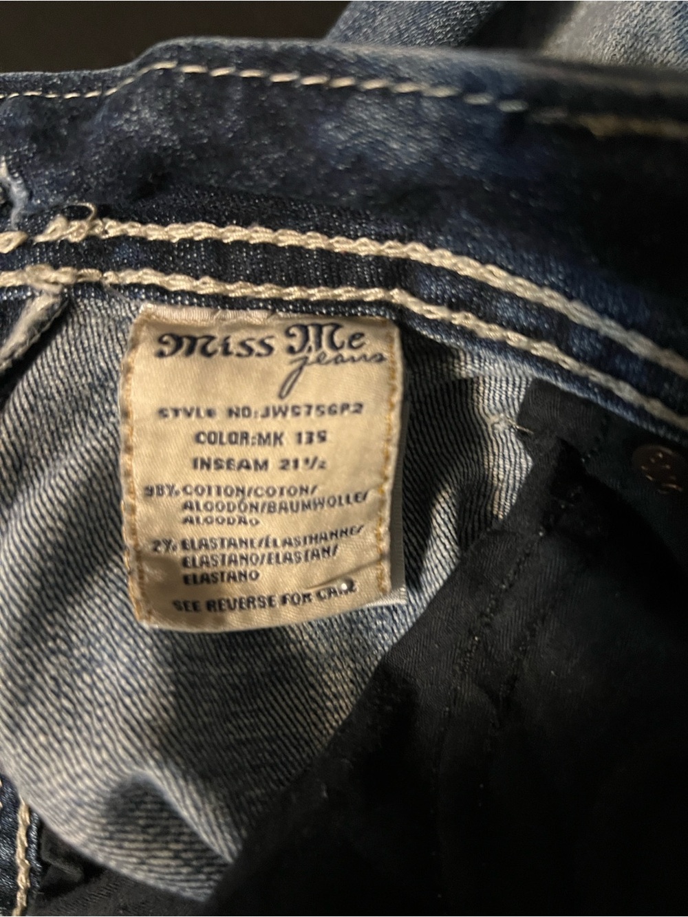 Miss Me Distressed Blue Relaxed Capri Jeans - Picture 7 of 7